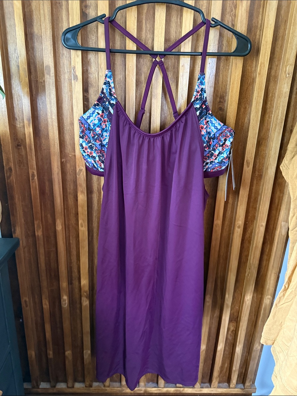 Athleta Blousy Geo Tankini Dress. Size 38B/C
